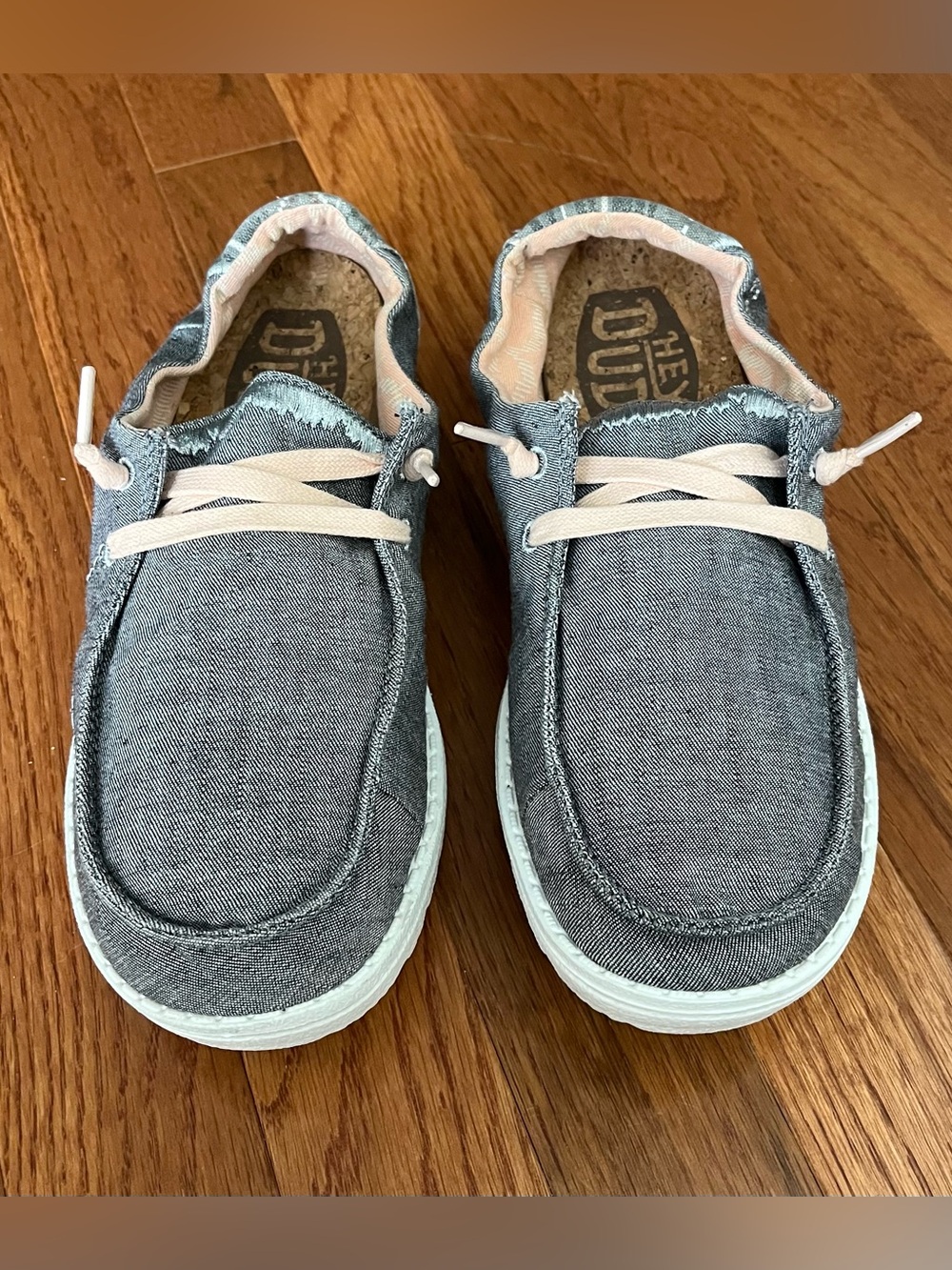 Hey Dude Wendy Boho shoes grey peach Size 7